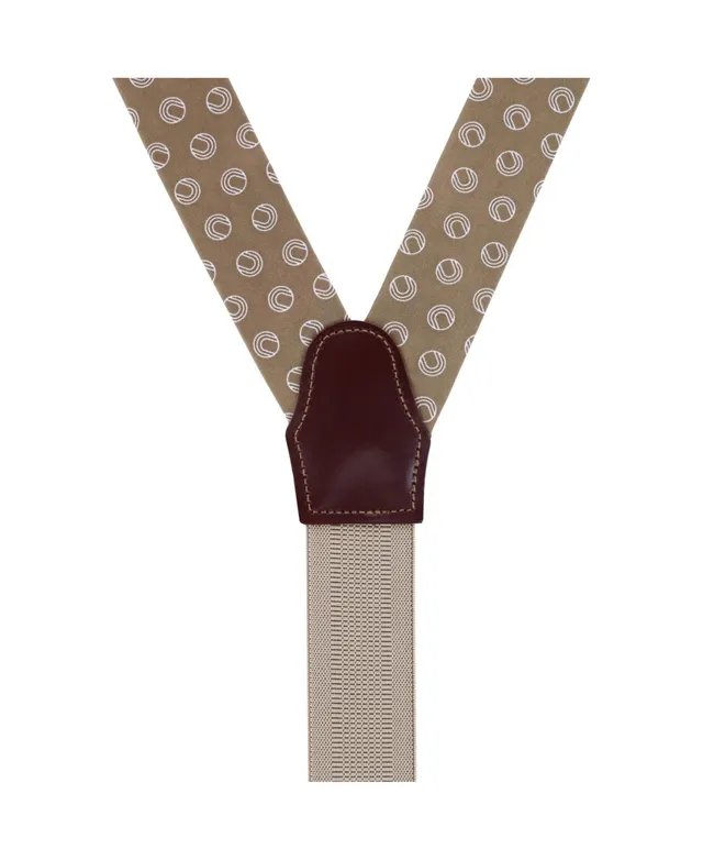 Trafalgar Men's Aura Polka Dot Silk Button End Suspenders