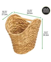 mDesign Water Hyacinth Toilet Paper Dispenser Basket for Bathroom