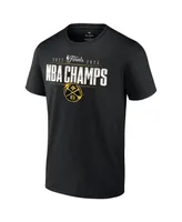 Men's Fanatics Black Denver Nuggets 2023 Nba Finals Champions Triple Threat Roster Signature T-shirt