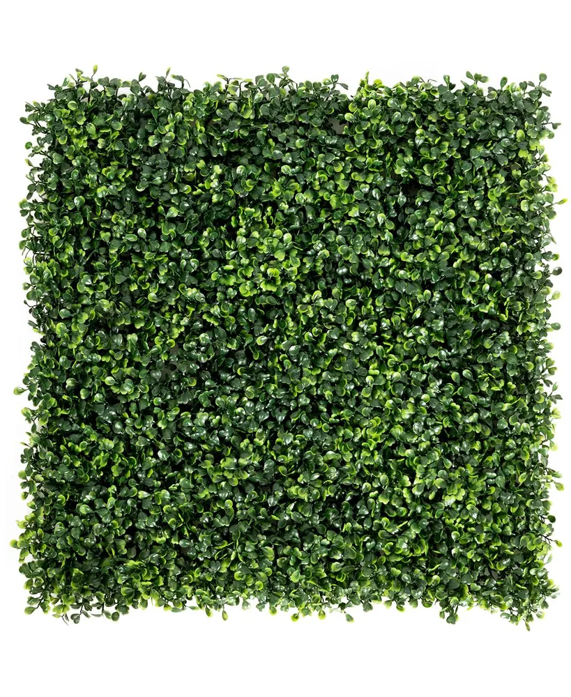 Costway 12 Pcs 20''x20'' Artificial Boxwood Plant Wall Panel Hedge Privacy Fence