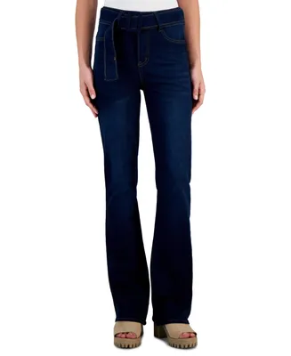 Dollhouse Juniors' Belted High Rise Jeans