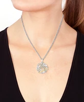 Effy Diamond Intertwining 18" Pendant Necklace (1/4 ct. t.w.) in Sterling Silver & 14k Gold-Plate