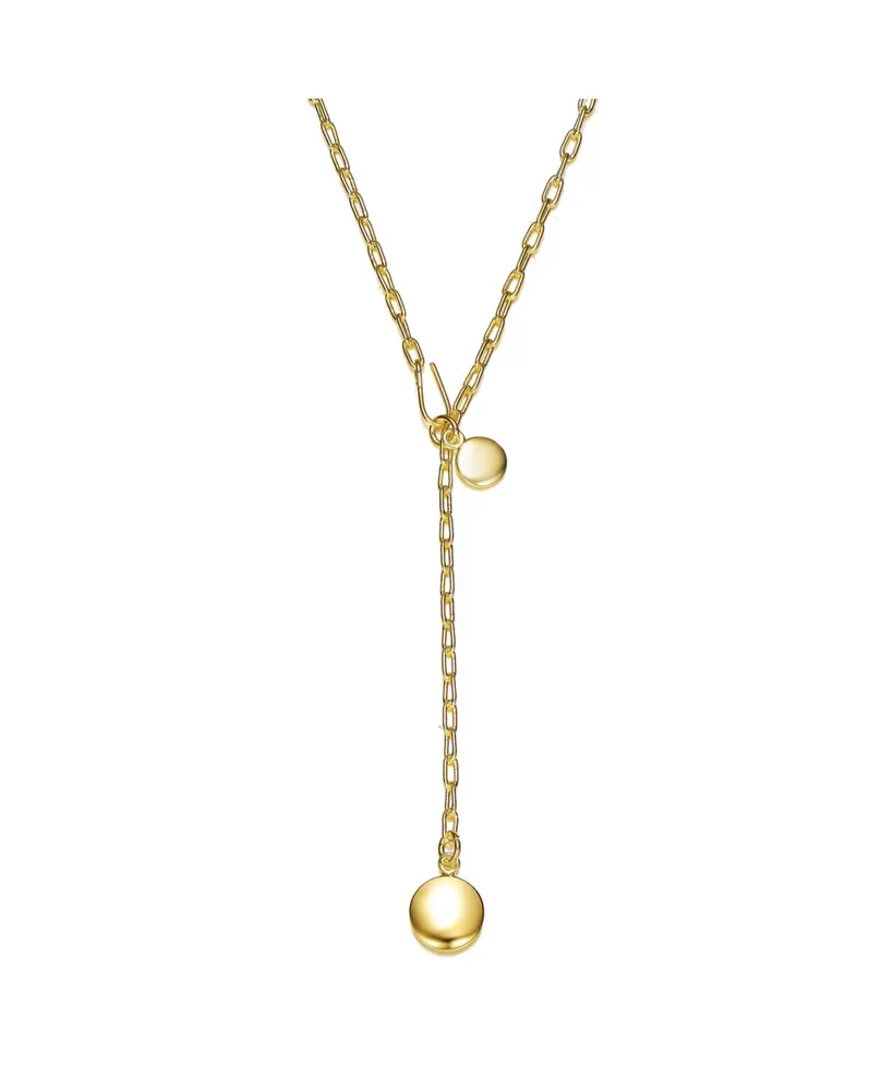 Rachel Glauber 14K Gold Plated Y Neck Necklace