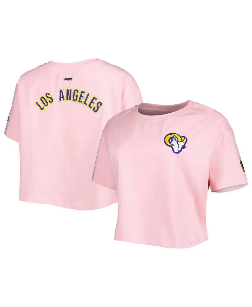 Women's Pro Standard Pink Los Angeles Rams Cropped Boxy T-shirt