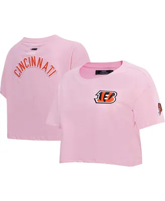 Women's Pro Standard Pink Cincinnati Bengals Cropped Boxy T-shirt