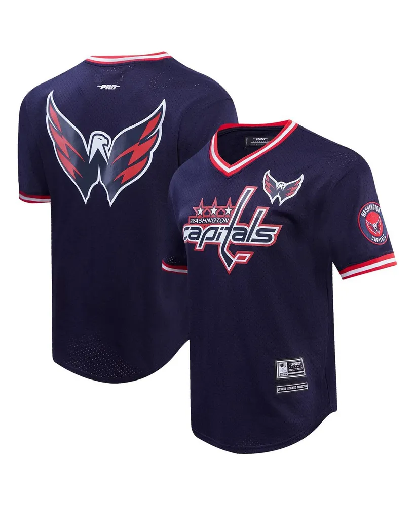 Men's Pro Standard Navy Washington Capitals Classic Mesh V-Neck T-shirt