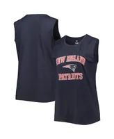 Women's Fanatics Heather Navy New England Patriots Plus Tank Top