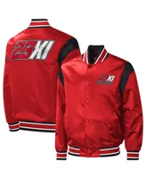 Men's Starter Red 23XI Racing Force Play Full-Snap Varsity Jacket