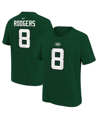 Preschool Boys and Girls Nike Aaron Rodgers Green New York Jets Player Name Number T-shirt