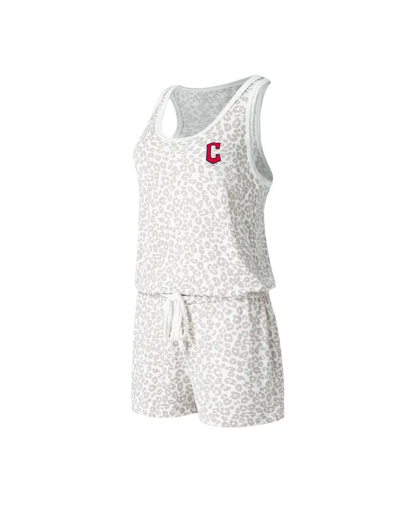 Women's Concepts Sport Cream Cleveland Guardians Montana Hacci Knit Romper