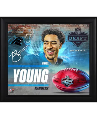 Bryce Young Carolina Panthers Facsimile Signature Framed 15" x 17" x 1" 2023 Nfl Draft Day Collage