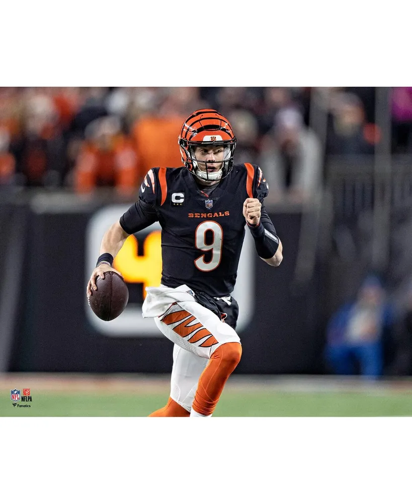 Joe Burrow Cincinnati Bengals Unsigned Black Jersey 16" x 20" Photograph