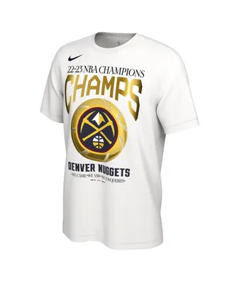 Men's Nike White Denver Nuggets 2023 Nba Finals Champions Celebration Roster T-shirt