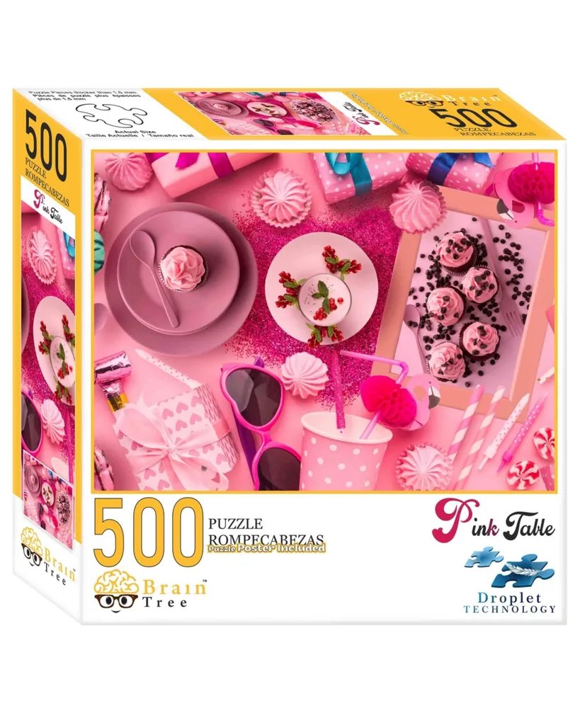 Pink Table 500 Piece Jigsaw Puzzles