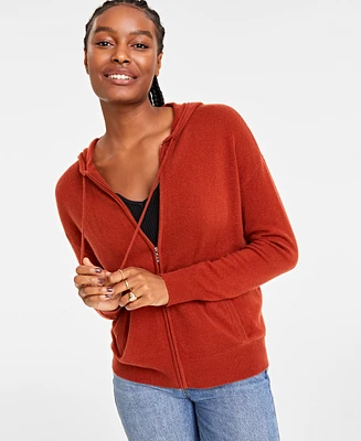 Charter Club Women's 100% Cashmere Zip Hoodie, Created for Macy's