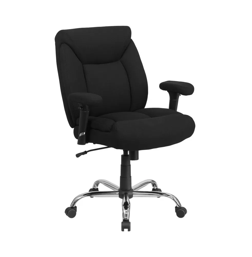 Emma+Oliver 400 Lb. Big & Tall Mid-Back Deep Tufted Ergonomic Task Office Chair & Arms