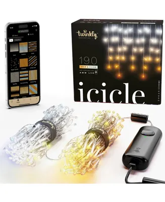 Twinkly App Control Icicle Light With 190 Multicolor Aww Led Lights
