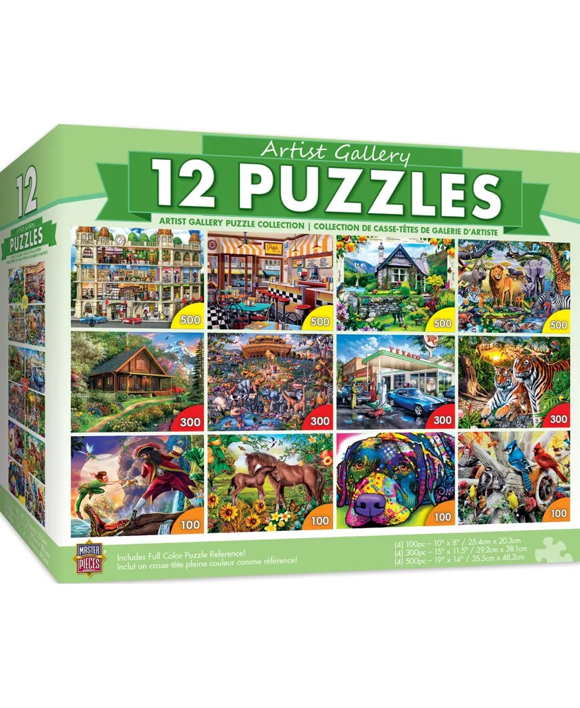 Masterpieces Artist Gallery Jigsaw Puzzle Collection - 12 Pack