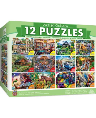 Masterpieces Artist Gallery Jigsaw Puzzle Collection - 12 Pack