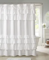 Madison Park Grace Ruffled Shower Curtain, 72" x 72"