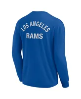 Men's and Women's Fanatics Signature Royal Los Angeles Rams Super Soft Long Sleeve T-shirt