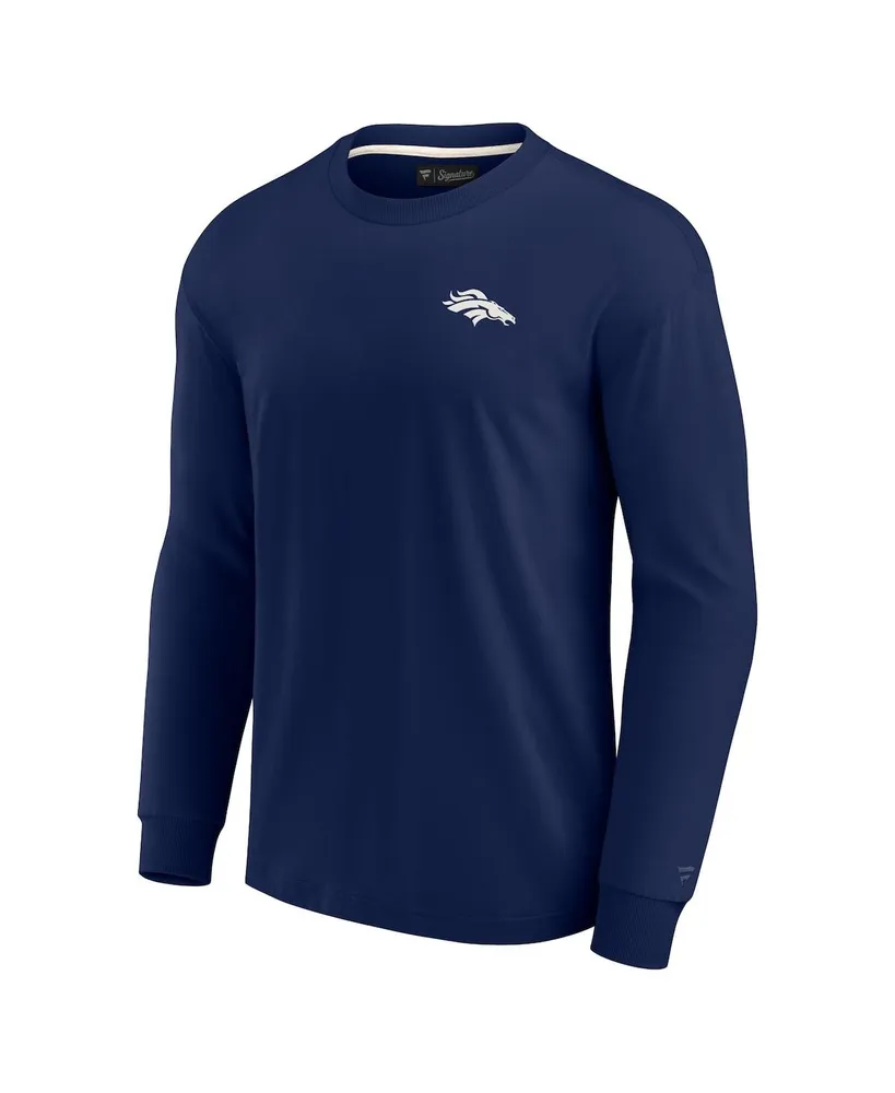 Men's and Women's Fanatics Signature Navy Denver Broncos Super Soft Long Sleeve T-shirt