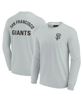 Men's and Women's Fanatics Signature Gray San Francisco Giants Super Soft Long Sleeve T-shirt