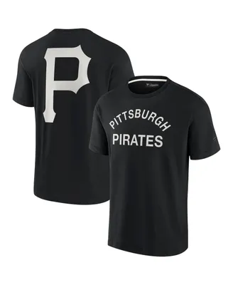 Men's and Women's Fanatics Signature Black Pittsburgh Pirates Super Soft Short Sleeve T-shirt