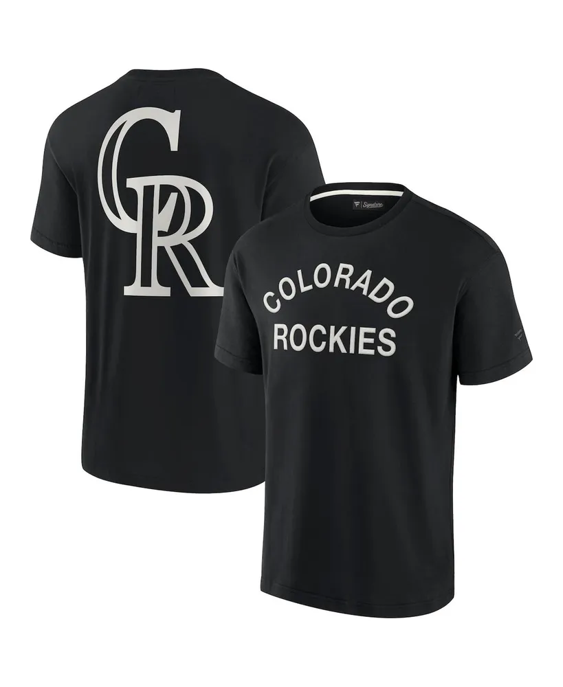 Unisex Fanatics Signature Black Colorado Rockies Super Soft Short Sleeve T-Shirt Size: Medium