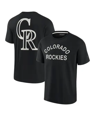 Men's and Women's Fanatics Signature Black Colorado Rockies Super Soft Short Sleeve T-shirt