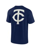 Men's and Women's Fanatics Signature Navy Minnesota Twins Super Soft Short Sleeve T-shirt