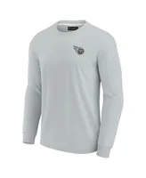 Men's and Women's Fanatics Signature Gray Tennessee Titans Super Soft Long Sleeve T-shirt