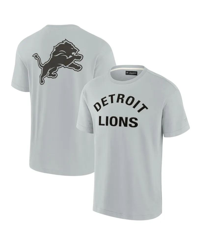 Men's and Women's Fanatics Signature Gray Detroit Lions Super Soft Short Sleeve T-shirt