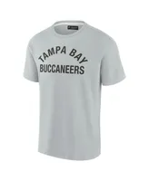 Men's and Women's Fanatics Signature Gray Tampa Bay Buccaneers Super Soft Short Sleeve T-shirt