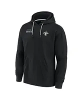 Men's and Women's Fanatics Signature Black New Orleans Saints Super Soft Fleece Pullover Hoodie