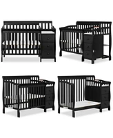 Dream on Me Baby Jayden 4-in-1 Mini Convertible Crib And Changer, Steel Grey