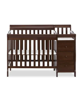 Dream on Me Baby Jayden 4-in-1 Mini Convertible Crib And Changer, Steel Grey