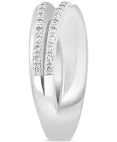 Effy Diamond Crossover Statement Ring (1/5 ct. t.w.) in Sterling Silver