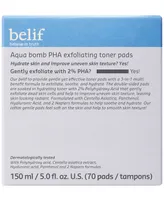 Belif Aqua Bomb Pha Exfoliating Toner Pads, 70 pads