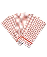 Sloppy Chef Classic Checkered Kitchen Towels (Pack of 6), 100% Cotton, 15x25 in.