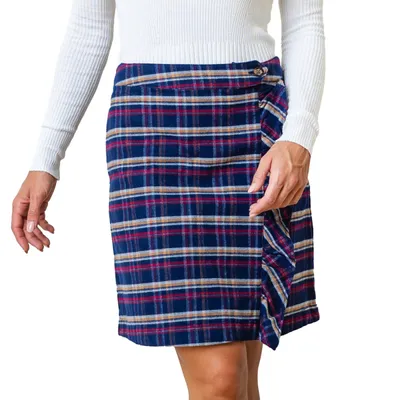 Hope & Henry Women's Flannel Ruffle Skirt