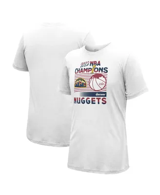 Men's and Women's Stadium Essentials White Denver Nuggets 2023 Nba Finals Champions City Edition T-shirt