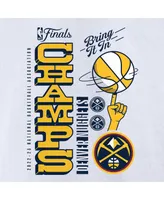 Women's Denver Nuggets Fanatics Branded White 2023 NBA Finals Champions  Windmill Team Caricature V-Neck T-Shirt