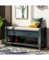 Streamdale Furniture Shoe Rack With Cushioned Seat And Drawers, Multipurpose Entryway Storage Bench