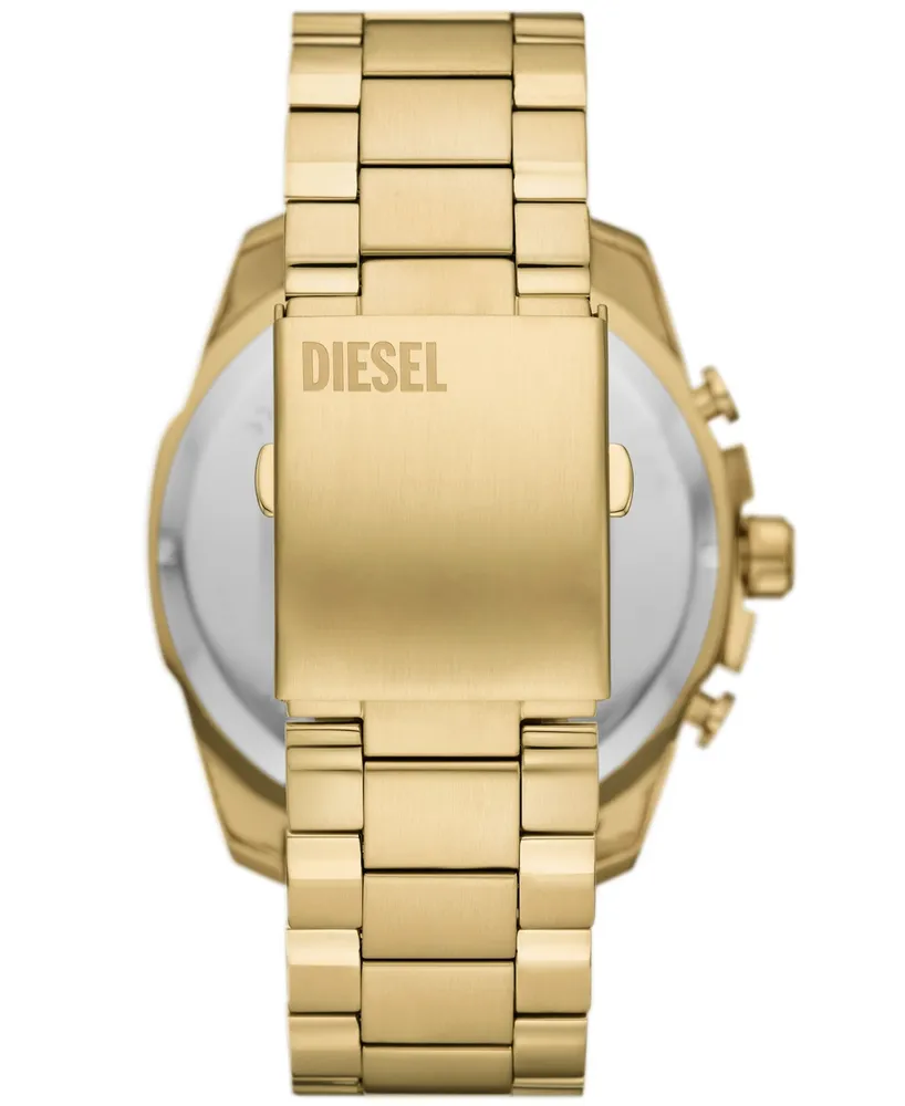 Diesel Men's Mega Chief Quartz Chronograph Gold-Tone Stainless Steel Watch 51mm