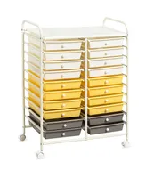 Costway Drawer Rolling Storage Cart Tools Scrapbook Paper Office School Organizer