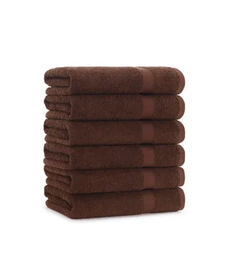 Arkwright Home True Color Bath Towels (6 Pack), Solid Options, 25x52 in., 100% Soft Cotton