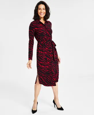 I.n.c. International Concepts Women's Printed Shirtdress, Created for Macy's