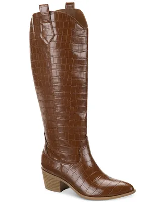 Sun + Stone Women's Dollyy Pointed-Toe Western Boots, Created for Macy's
