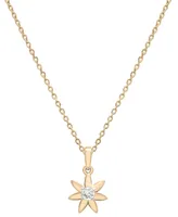 Audrey by Aurate Diamond Flower 18" Pendant Necklace (1/10 ct. t.w.) in Gold Vermeil, Created for Macy's